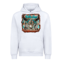 White wild soul boho skull with background Urban Hoodie - RanaPortraitStore