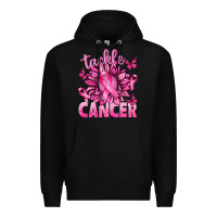 Black Tackle Cancer with Sunflower Premium Hoodie - texasbilliewilder