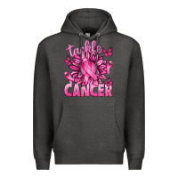 Charcoal Heather Tackle Cancer with Sunflower Premium Hoodie - texasbilliewilder