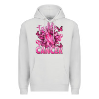 Dove Grey Tackle Cancer with Sunflower Premium Hoodie - texasbilliewilder