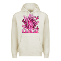 Oatmeal Heather Tackle Cancer with Sunflower Premium Hoodie - texasbilliewilder