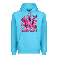Ocean Blue Tackle Cancer with Sunflower Premium Hoodie - texasbilliewilder
