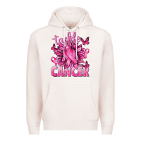 Pale Pink Tackle Cancer with Sunflower Premium Hoodie - texasbilliewilder