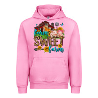 Fuchsia Pink farm sweet farm Urban Hoodie - Zillion Design Studio