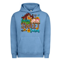 Pigment Pebble Blue farm sweet farm Urban Hoodie - Zillion Design Studio