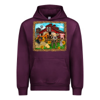 Mauve Wine farm life Urban Hoodie - Zillion Design Studio