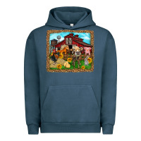 Pigment Midnight Navy farm life Urban Hoodie - Zillion Design Studio