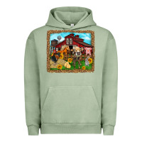 Pigment Oil Green farm life Urban Hoodie - Zillion Design Studio
