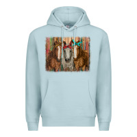 Blue Mist horses with bandanas Premium Hoodie - RanaPortraitStore