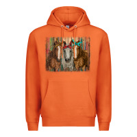 Carrot horses with bandanas Premium Hoodie - RanaPortraitStore