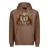 Chestnut horses with bandanas Premium Hoodie - RanaPortraitStore