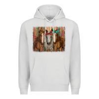 Dove Grey horses with bandanas Premium Hoodie - RanaPortraitStore