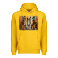 Lemon horses with bandanas Premium Hoodie - RanaPortraitStore