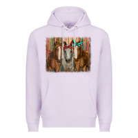 Lilac horses with bandanas Premium Hoodie - RanaPortraitStore