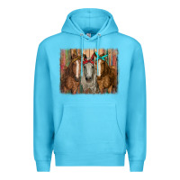 Ocean Blue horses with bandanas Premium Hoodie - RanaPortraitStore