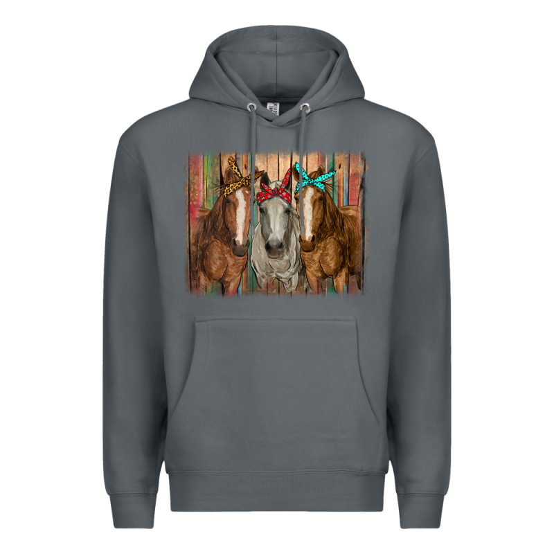 Horses With Bandanas Premium Hoodie by RanaPortraitStore | Teevron