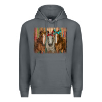Rock horses with bandanas Premium Hoodie - RanaPortraitStore