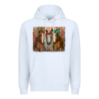 White horses with bandanas Premium Hoodie - RanaPortraitStore