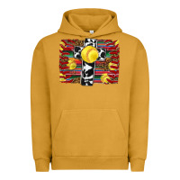 Pigment Peanut Butter softball cross serape leopard background Urban Hoodie - RanaPortraitStore