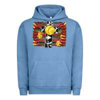 Pigment Pebble Blue softball cross serape leopard background Urban Hoodie - RanaPortraitStore