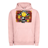 Pigment Salmon softball cross serape leopard background Urban Hoodie - RanaPortraitStore