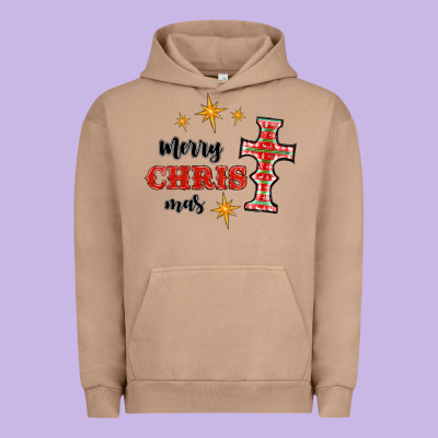 Merry Christmas Cross Urban Hoodie Designed By Ranaportraitstore