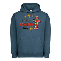 Pigment Midnight Navy merry christmas cross Urban Hoodie - RanaPortraitStore