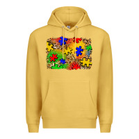 Antique Gold autism background Premium Hoodie - Zillion Design Studio