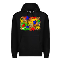 Black autism background Premium Hoodie - Zillion Design Studio