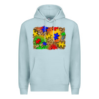 Blue Mist autism background Premium Hoodie - Zillion Design Studio