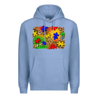 Colony Blue autism background Premium Hoodie - Zillion Design Studio