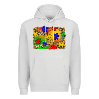Dove Grey autism background Premium Hoodie - Zillion Design Studio