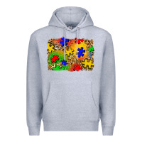 Heather Grey autism background Premium Hoodie - Zillion Design Studio
