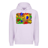 Lilac autism background Premium Hoodie - Zillion Design Studio