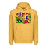 Mustard autism background Premium Hoodie - Zillion Design Studio