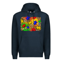 Navy autism background Premium Hoodie - Zillion Design Studio
