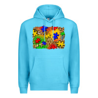 Ocean Blue autism background Premium Hoodie - Zillion Design Studio