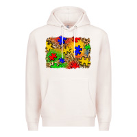 Pale Pink autism background Premium Hoodie - Zillion Design Studio