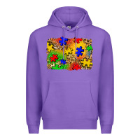 Purple autism background Premium Hoodie - Zillion Design Studio