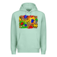 Seafoam autism background Premium Hoodie - Zillion Design Studio