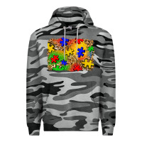 Slate Camo autism background Premium Hoodie - Zillion Design Studio