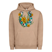 Pigment Burro cowhide sunflower horseshoe Urban Hoodie - Zillion Design Studio