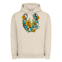 Pigment French Oak cowhide sunflower horseshoe Urban Hoodie - Zillion Design Studio