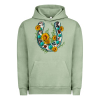 Pigment Oil Green cowhide sunflower horseshoe Urban Hoodie - Zillion Design Studio