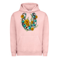 Pigment Salmon cowhide sunflower horseshoe Urban Hoodie - Zillion Design Studio