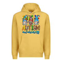 Antique Gold autism awareness gnomes Premium Hoodie - Zillion Design Studio