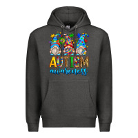 Charcoal Heather autism awareness gnomes Premium Hoodie - Zillion Design Studio