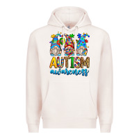 Pale Pink autism awareness gnomes Premium Hoodie - Zillion Design Studio