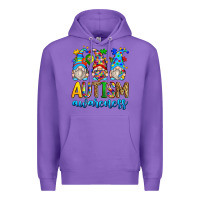 Purple autism awareness gnomes Premium Hoodie - Zillion Design Studio