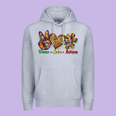 Peace Love Autism Premium Hoodie Designed By Zillion Design Studio